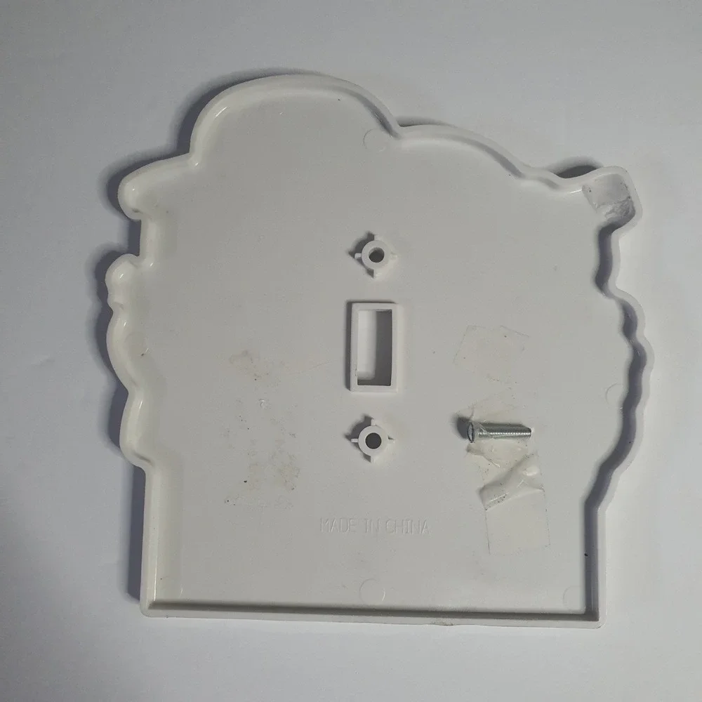 Anne Geddes Teddy Bear Baby Light Switch Cover Plate Single Toggle Blue Gingham‎